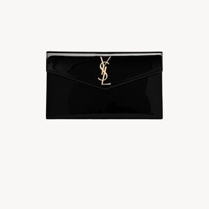 Yves Saint Laurent Black Patent Leather Clutch